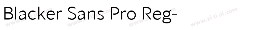 Blacker Sans Pro Reg字体转换